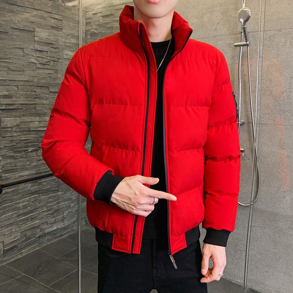 

autumn and winter 2020 new korean trend thickened down cotton padded men's jacket, Black