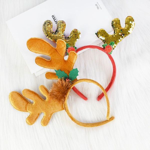 

christmas decoration hair band cute antlers hair hoop for kids headband xmas party decor p props hair accessories wmtgrh xhhair