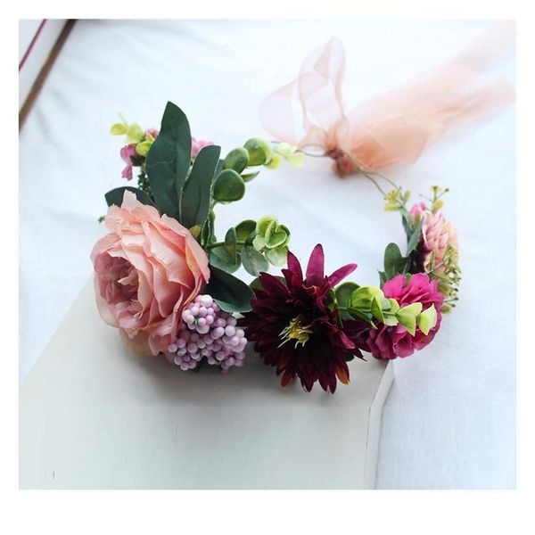 

women wedding flower crown wreath festival girls party floral crown garlands kids party dress flower headband hair acc qylnmr