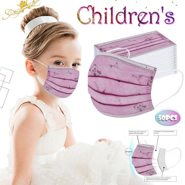 

50pc kids mask disposable designer face masksfashion mondmasker masque de protection mascarillas para nios mascara