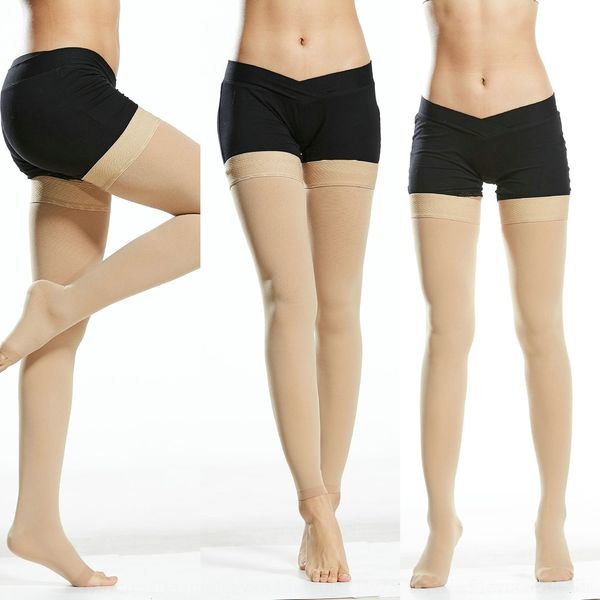 

zi1lq stretch anti-thrombosis edema pregnant pressure socks high tube venous socks leg leg women stretch male and female posrative curved, Black