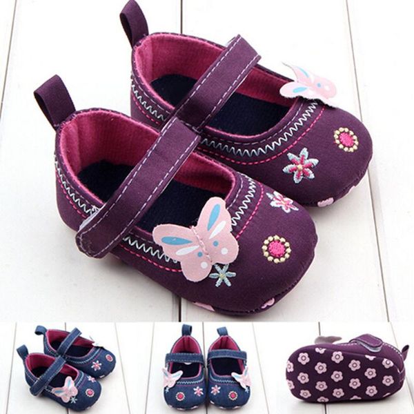 

first walkers baby bow princess shoes summer butterfly embroidered style fashion girl born soft toddler