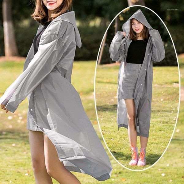 

outdoor jackets&hoodies waterproof wide sleeve rain poncho light eva long style thickened raincoat cover1, Blue;black