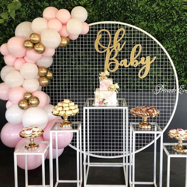 

66pcs белый розовый macarons воздушные шары гирлянды arch kit baby shower партии баллоны свадьба день рождения партии украшения девочкам мал
