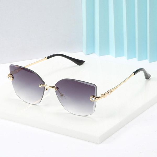 

sunglasses brown cat eye women 2021 brand designer gradient green shades luxury crystal cateye sun glasses for lady uv400, White;black