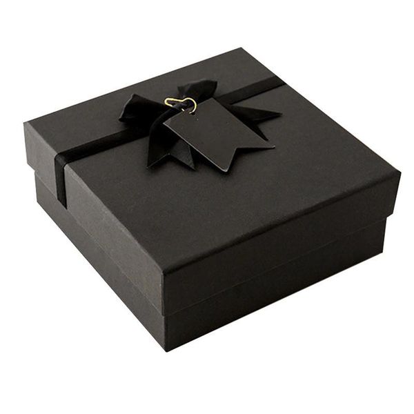 

1pc black storage box gift perfume packing box party favor with ribbon