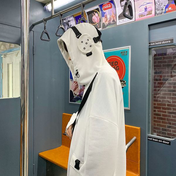 

2021 new privathinker men's casual oversize hoodies korean streetwear 2021 woman hooded sweatshirts hip hop fashion man clothing hlqd, Black