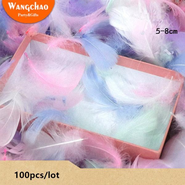

100pcs/bag colorful feathers gift packing material box filler supplies diy craft wedding birthday party decoration accessories