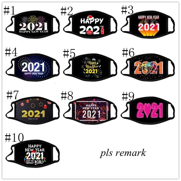 

factory2l632021 happy christmas fashion breathable reusable printing cotton masks new year face mask yya556