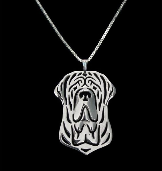 

pendant necklaces drop -neapolitan mastiff necklace, Silver