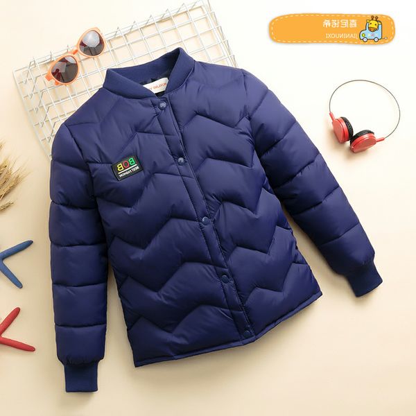 

2020 new children's down cotton padded jacket with inner liner for boys and girls, Blue;gray