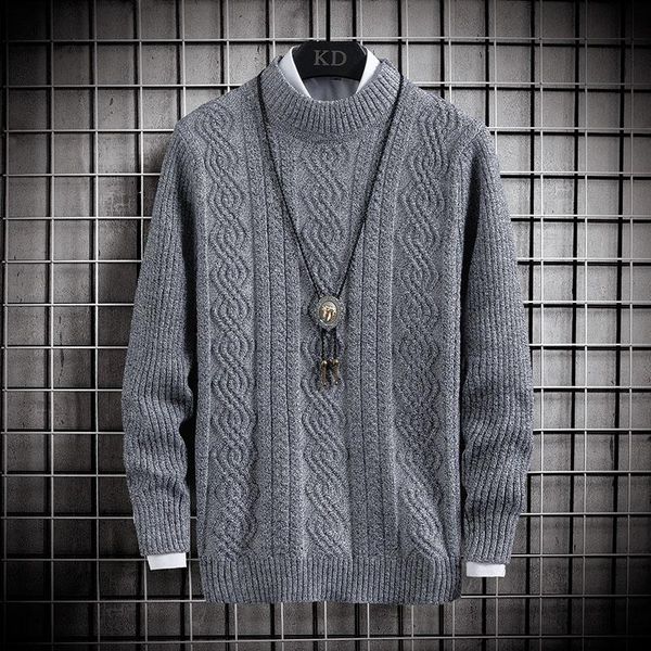 

autumn casual sweater men solid color fit knitted men pullover long sleeve o-neck loose male knitwear winter clothing 2021 new, White;black