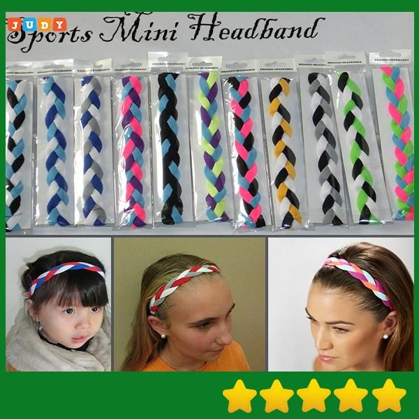 

customized women's braided mini sport headband
