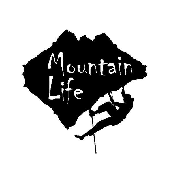 

14.9cm*15.6cm enjoy a good mountain life climbing exquisite vinyl car window sticker decal c18-0344
