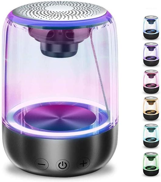 

c7 bluetooth 5.0 speaker portable wireless subwoofer loudspeaker with 7-color breathing light support tf1