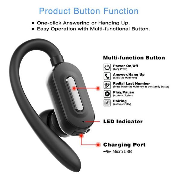 

j05 bluetooth headset stereo wireless earphone hands-sports headphone mini wireless earbuds for