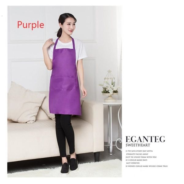 

1 piece 2-pocket women's waiter apron barbecue restaurant kitchen cooking aprons working dress 60x70cm to279
