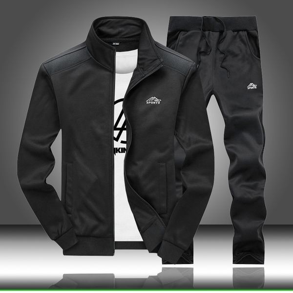 

tracksuit set мужчины 2020 мода тренировочные костюмы mens casual одежда set весна осень slim fit спортивные костюмы мужской jogger костюмы, Gray