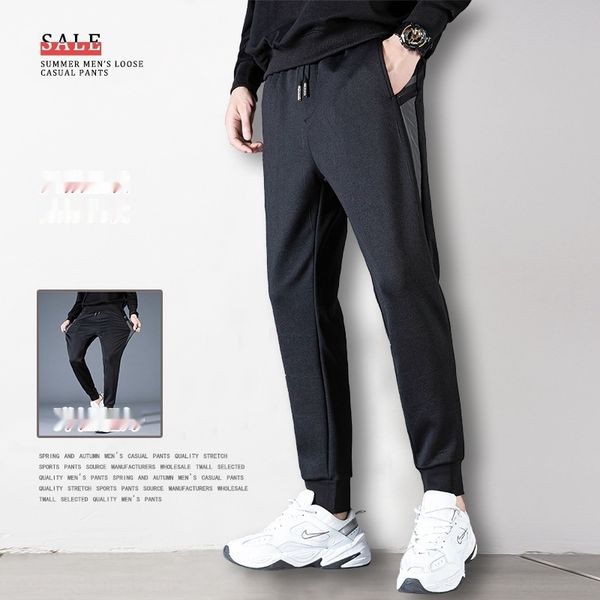 

eu4h2 pants casual men's new stretch leggings autumn and winter men's oem trousers cotton sports pantscotton pants sports quality, Blue