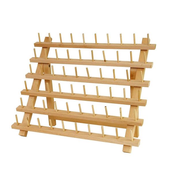 

home type solid wood shelf folding spool storage rack sewing thread rack 60 spool thread organizer for sewing embroidery bbyhxp sweet07