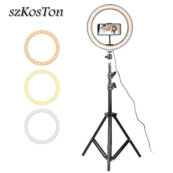 

led ring light pgraphy lighting selfie lamp with tripod stand dimmable p lamp for youtube live p studio makeup