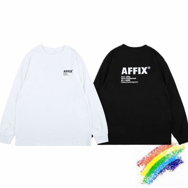 

long sleeve affix t shirt men women streetwear affix t-shirt tees, Blue;black