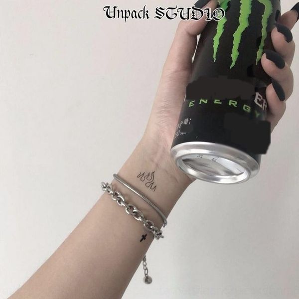 

jkbsq korean version simple style ins personalized hip and coarse chain bracelet braceletpunk street thick chain bracelet for men hop women, Golden;silver