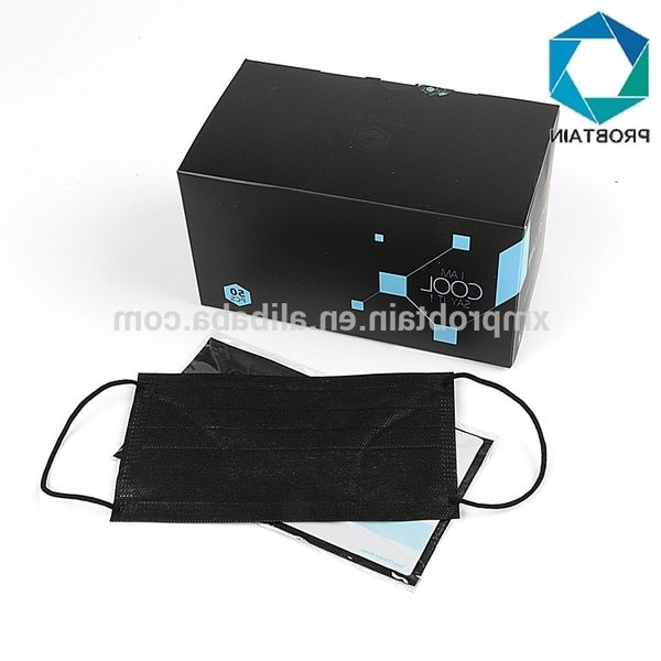 

black face china custom mask nonwoven plain