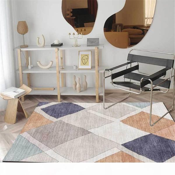 

hand painted geometric abstract floor mat bedroom modern home decor non-slip kitchen carpet washable door mats entrance door