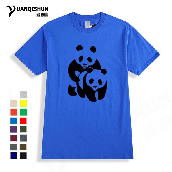 

sport summer fashion funny men's t-shirt spoof panda design t shirt 16 colors pure cotton cool short sleeve hipster animal tees