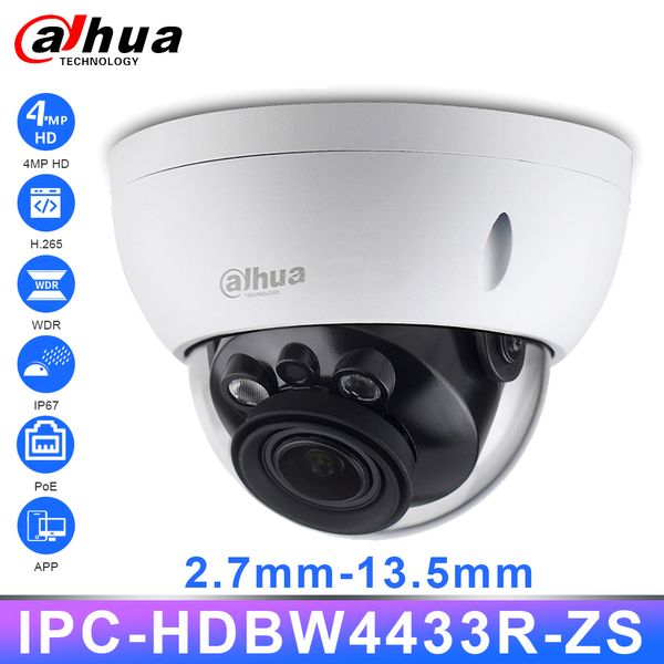 

Dahua IP Camera HD 4MP IPC-HDBW4433R-ZS 2.7-13.5mm Electric Zoom Lens Security Camara IR50m Night Vision H.265 IP67 Home Outdoor
