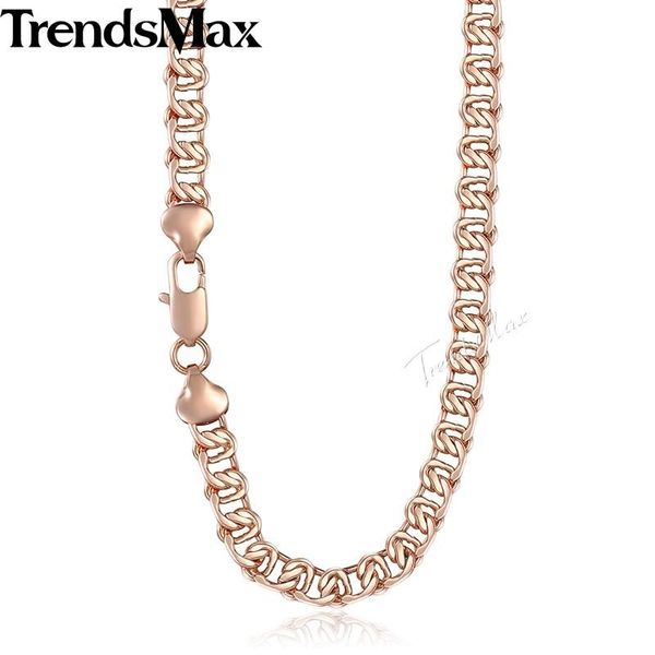 

585 rose gold necklace for men women's chain 7.5mm 50cm 55cm 60cm snail link trendy gold filled jewelry gn219, Silver