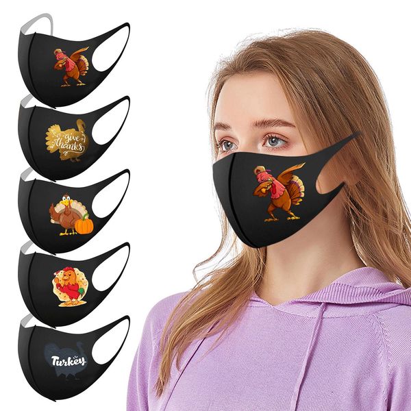 

день благодарения печати защита маска моющийся ушной маска смешные куриный печати ткань дышащая респиратор маска маске sqcwim