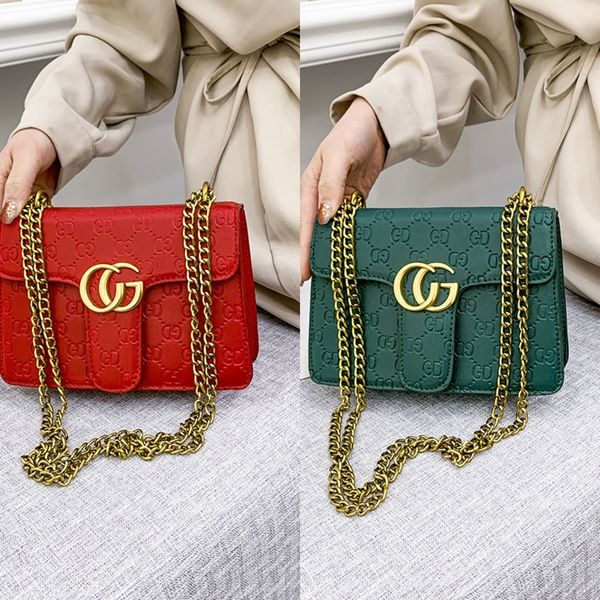 

7hhjz fashion embossed 2020 fashion fu diao bao new women's chain bag messenger texture bag french niche women's shoulder dh9pc