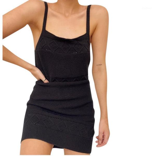 

cover-ups sagace ladies dresses for parties sleeveless dress women summer knitted stretch sling mini spaghetti strap 1