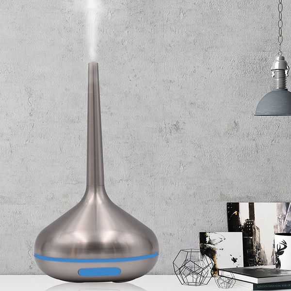 

100ml air humidifier electroplated metal aroma essential oil diffuser ultrasonic mist maker 7 led light for home office 1012