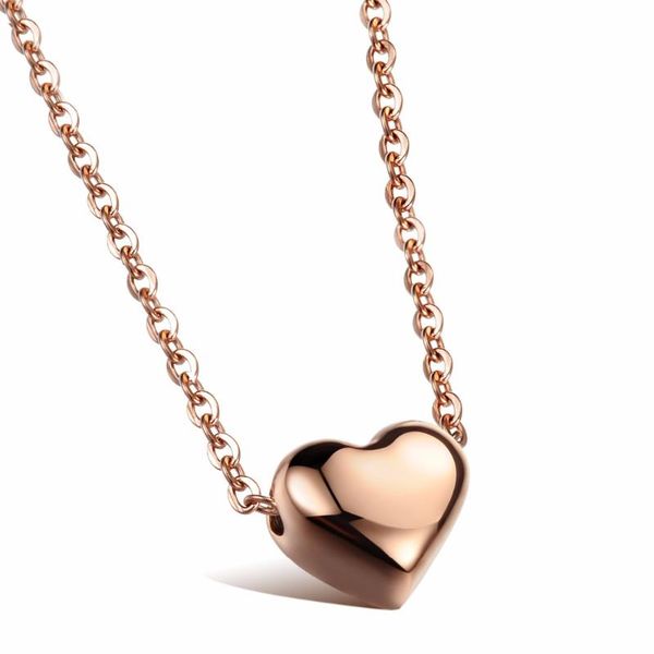 

pendant necklaces women's tiny heart choker necklace in stainless steel, Silver