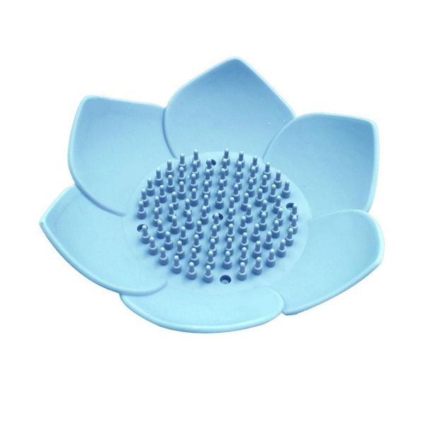 

holder storage shower bathroom supplies soap box container flower shape accessories sile dish hollowed drain slip home q jllrxt