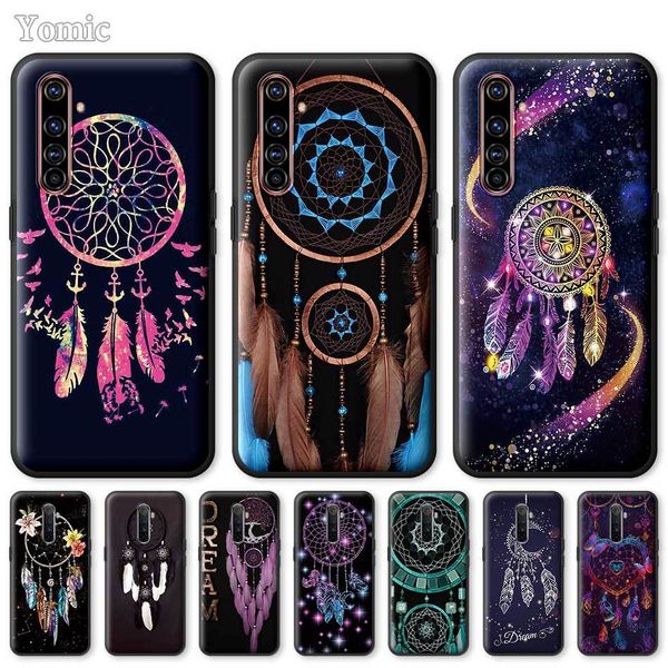 

yomic phone cases for realme 6 c3 xt 5 x50 c11 x3 7 pro 6i 5i 6s 7i coque luxury dreamcatcher black soft silicone cover shell