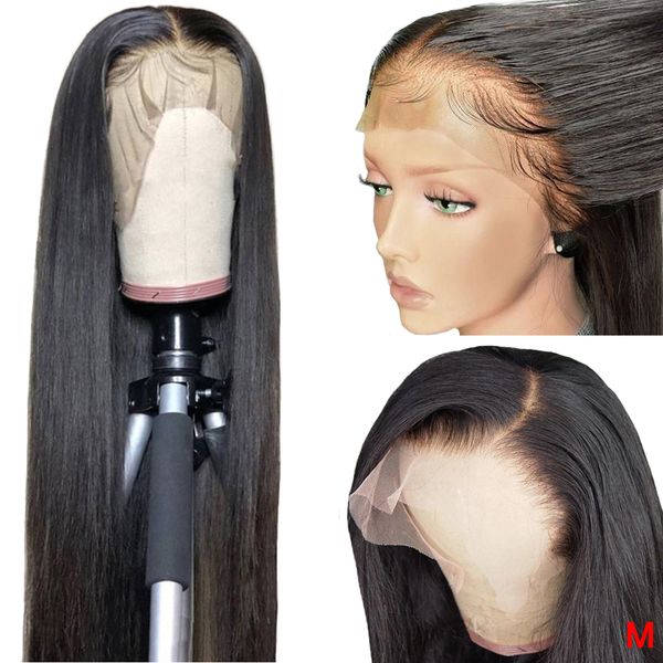 

13x4 straight hair lace front human hair wigs for women pre plucked hairline with baby hair brazilian remy lace front wigs, Black;brown