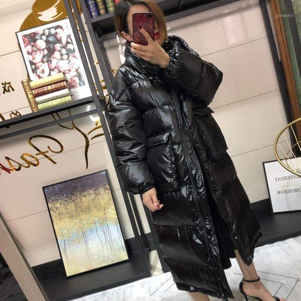 

coat white duck winter women korean down loose puffer jacket chaqueta mujer 120605 yy14021, Black