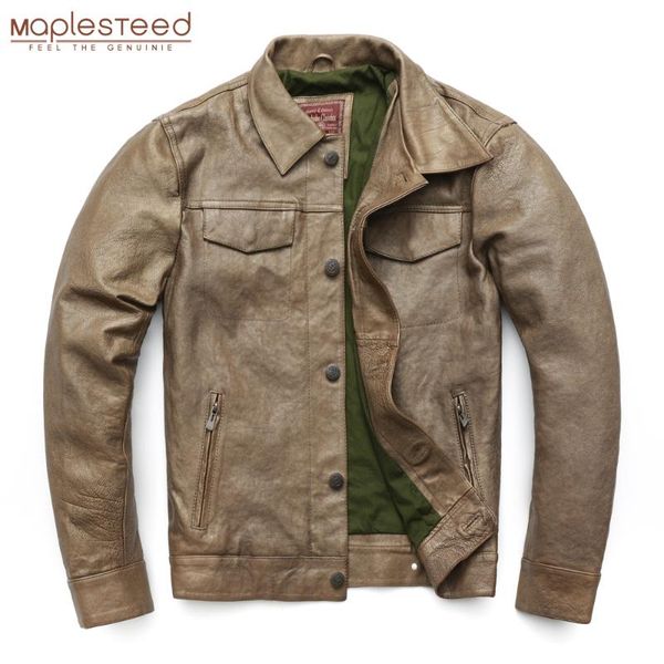 

men's leather & faux sale clearance men jacket hard heavy skin genuine coat autumn m163, Black