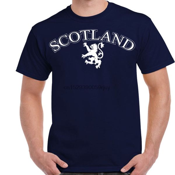 

sport scotland logo lion rampant men navy shirt