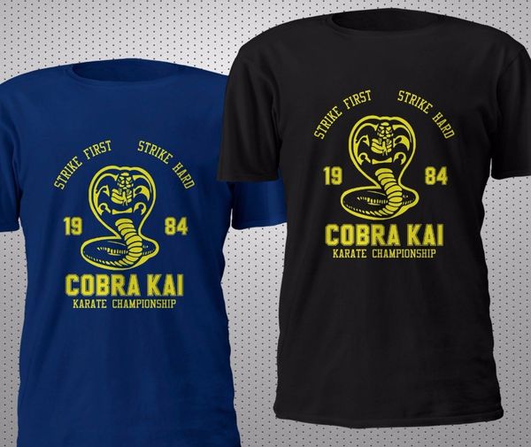 

summer short sleeve tee new cobra kai karate 80's boxinger wholesale t-shirt short sleeve brand t shirt sport hooded sweatshirt hoodie