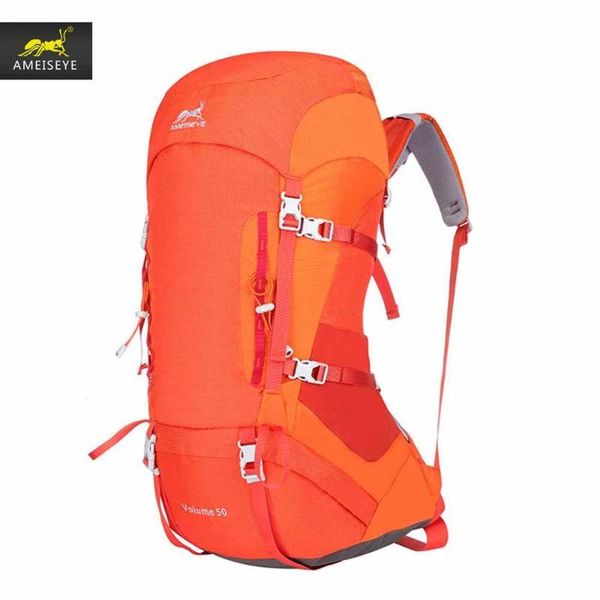 

outdoor bags ameiseye 50l rucksack hiking backpack ultralight aluminium alloy external frame suspend load technology travel