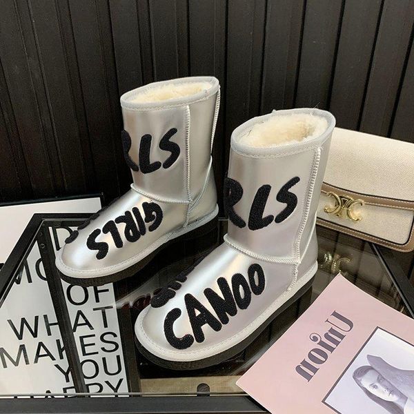 

2020 new winter snow boots women's shoes pu leather fashion keep warm casual shoes female ankle boots femme, Black