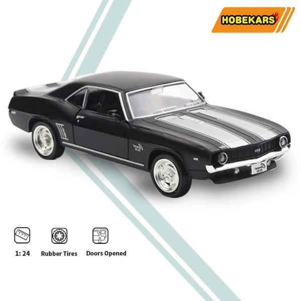 Hobekars RMZ 1:36 Diecast Model Toy Car Camaro 1969 SS SIMULAZIONE in lega di metallo in lega muscolare auto giocattoli veicoli per bambini bambini regali LJ200930