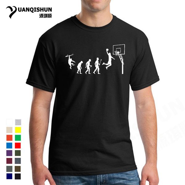 

sport born to play basketball evolution funny t shirt fashion brand 16 colors round neck cotton t-shirts short sleeves man tees unisex