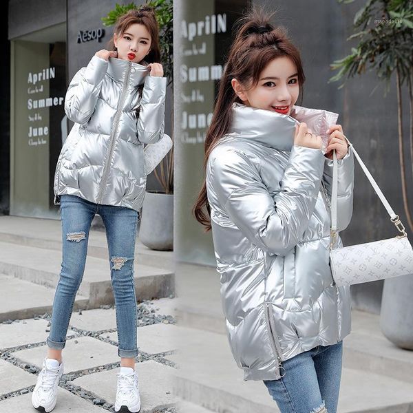 

plus size women's winter silver jacket parka bread winter coat down jacket down parka women thick woman clothing1, Black