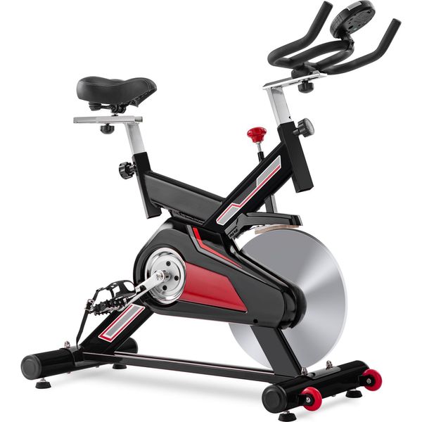 US Stock Indoor Cyclette Cyclette Trasmissione a cinghia Bicicletta stazionaria con monitor LCD Cuscino del sedile Home Allenamento cardio MS192899AAJ